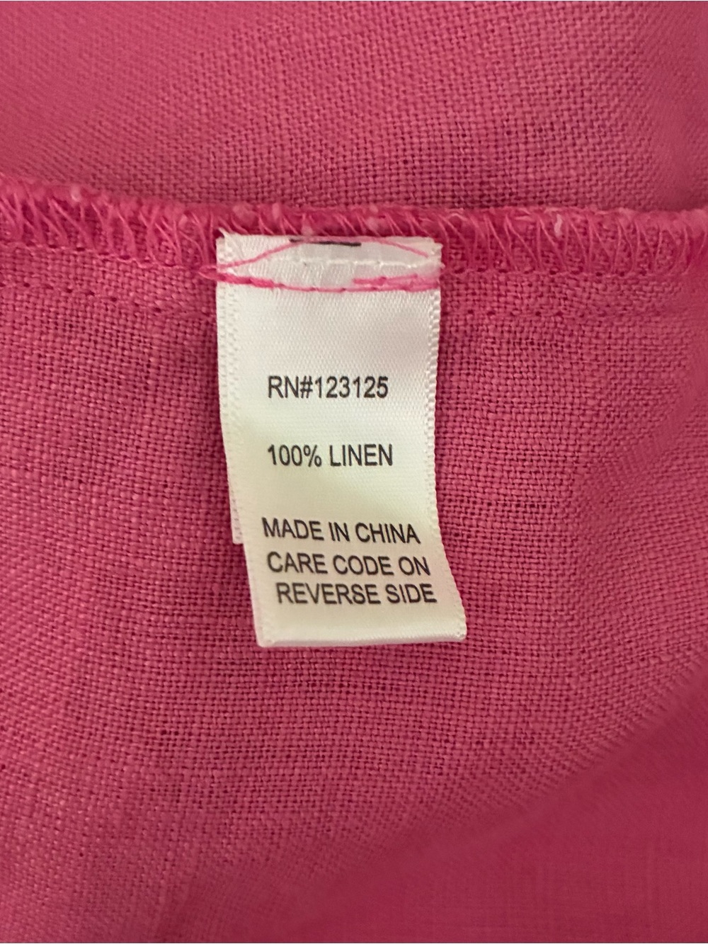 TravelSmith Fuschia Linen A-line Dress - Picture 5 of 5